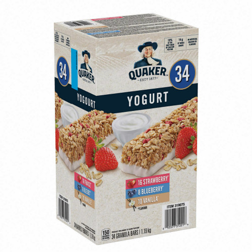 【特价至8月23日】QuakerYogurt燕麦酸奶棒 34只装