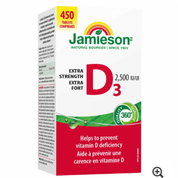 Jamieson 维生素D3 2500IU 450粒