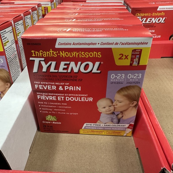 泰诺Tylenol 0-23个月 宝宝 退烧糖浆 2X24ml