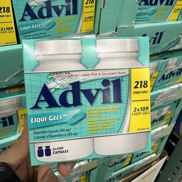 【特价至7月20日】Advil止疼胶囊缓解疼痛退烧 2x109粒 200mg